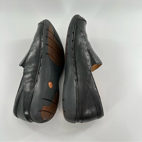 Clarks unstructured womens flats size 10 black leather comfort loafers - Picture 6 of 12